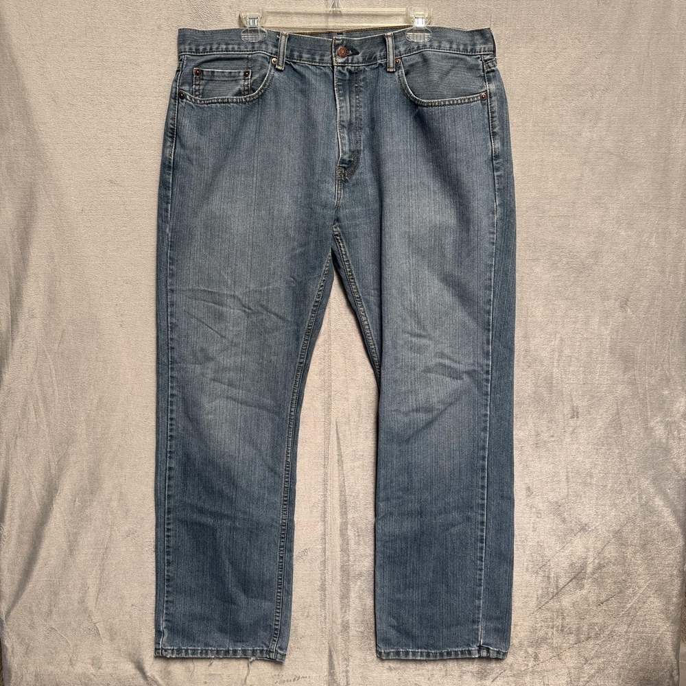 Levis 559‎ Jeans Mens 38x34 Blue Light Wash Relaxed Straight Denim Distressed